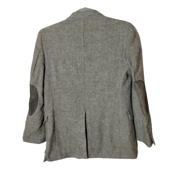 Vintage Imperial of Haggar Men's Sz 40 Pure Wool Tweed Blazer Elbow Patches - Picture 7 of 9